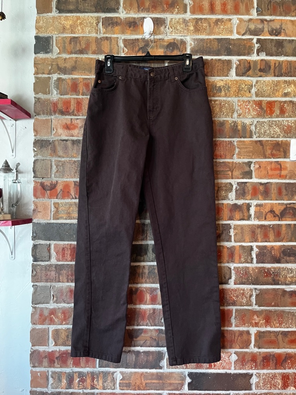 Bill Blass Jeans Easy Fit Brown High Rise Jeans Size:10